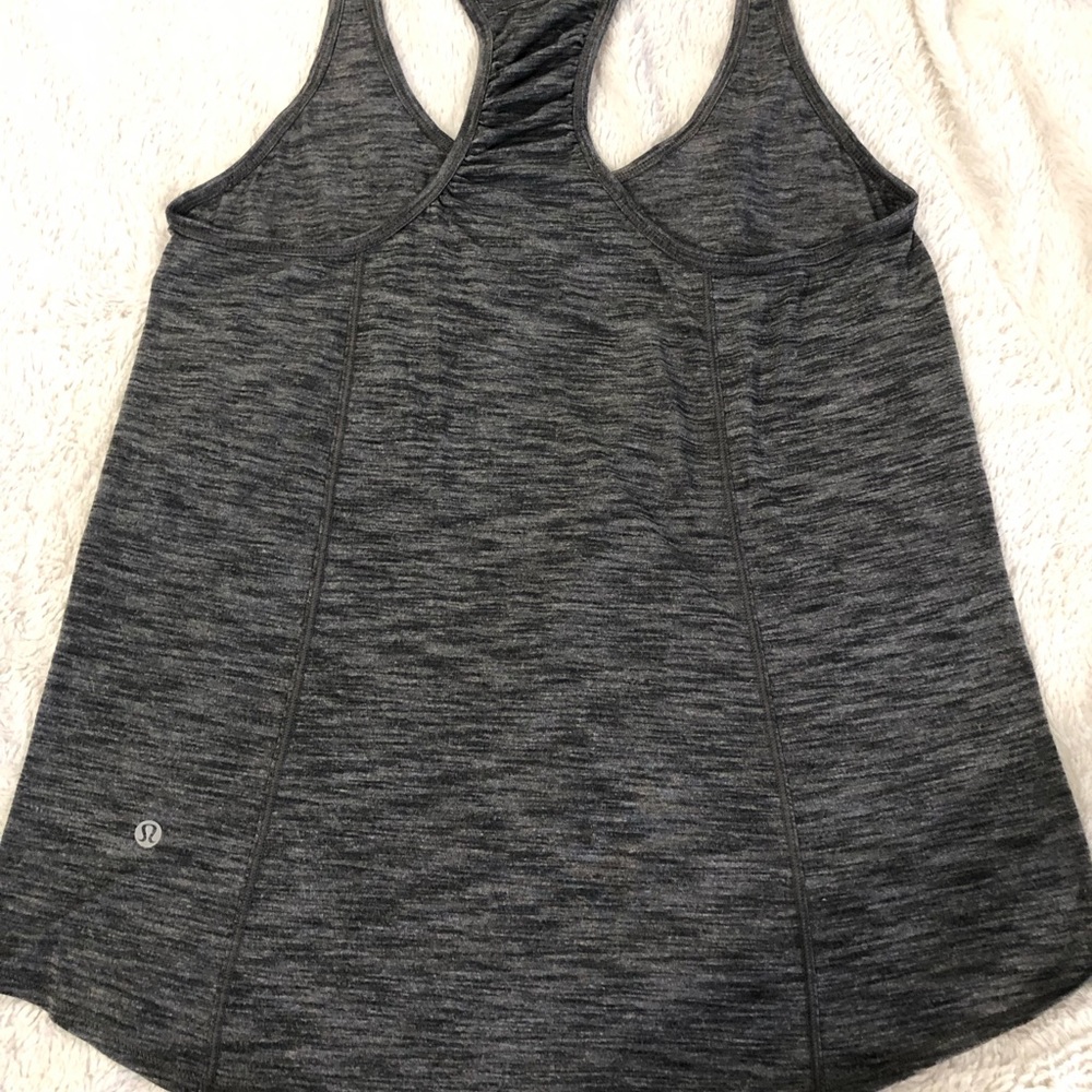 Lululemon Racerback Gray Tank Top excellent condition size 10 - Picture 2 of 6
